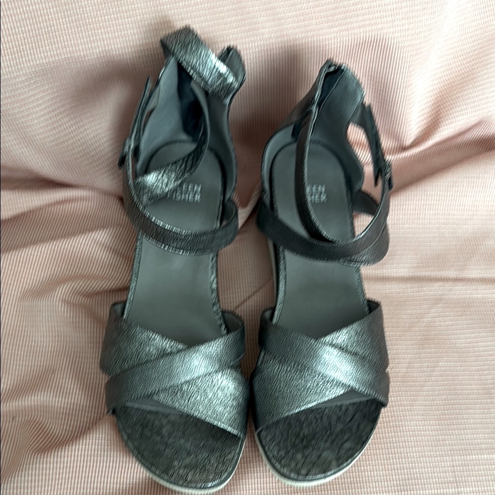 Eileen Fisher Pewter Women's Sandals